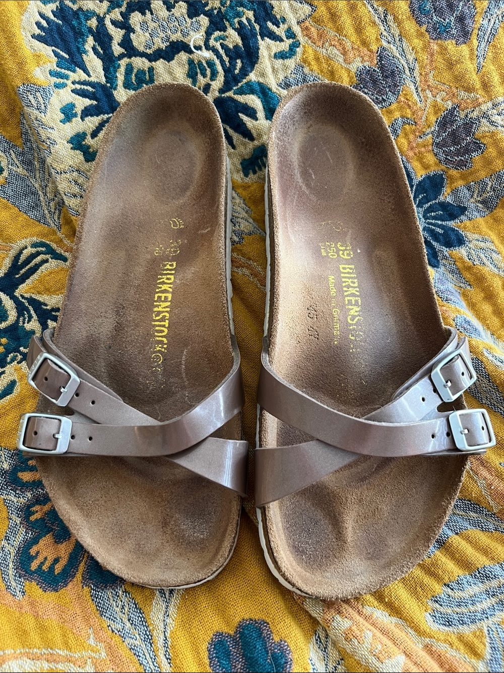 Birkenstock Almere Sandals in Brown Taupe Straps